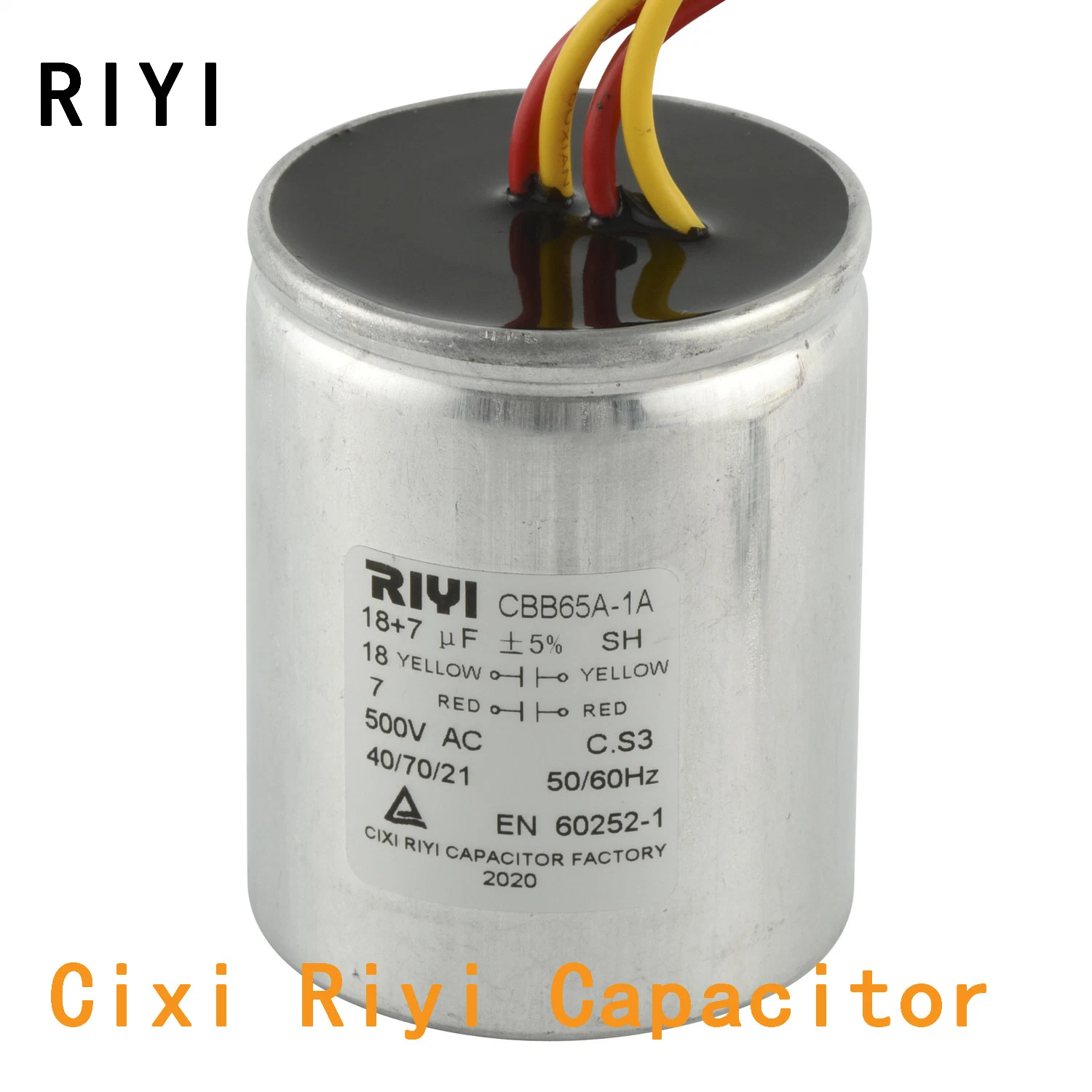 Cbb65 S3 18+7UF AC Motor Running Capacitor for Washing Machine,