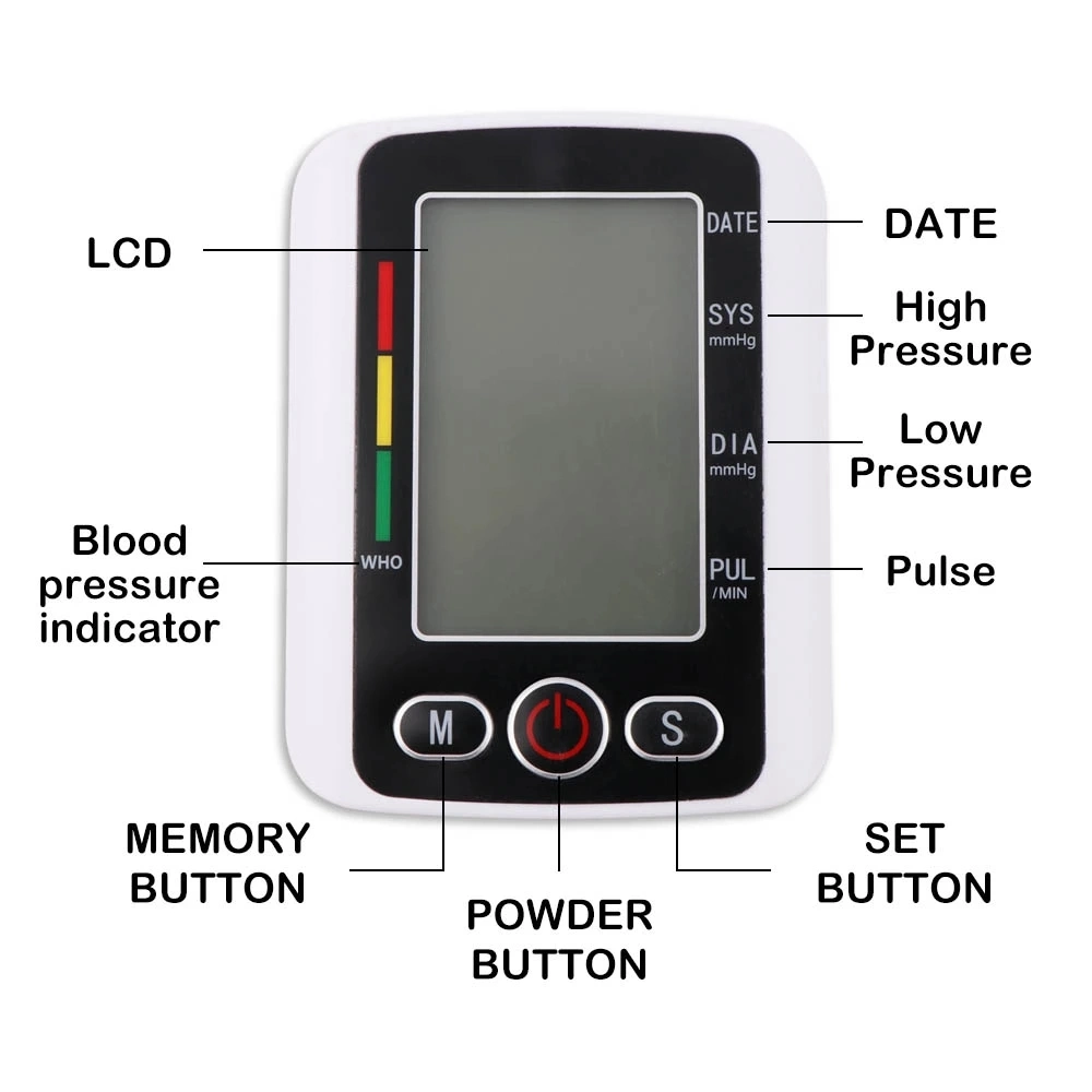 Factory Automatic Digital Electric Upper Arm Blood Pressure Monitor Sphygmomanometer