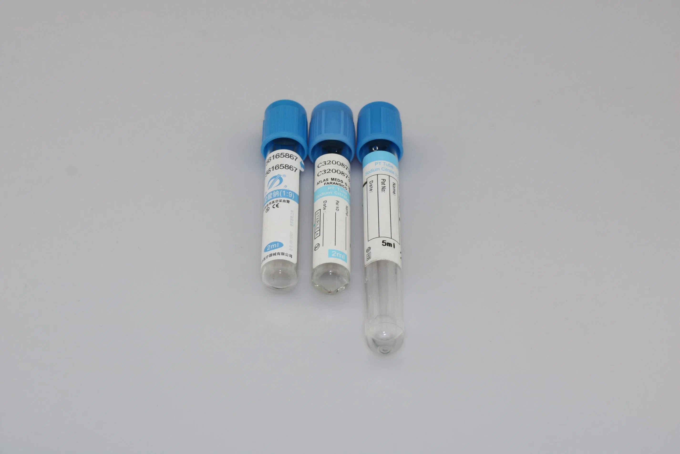 PT Vacuum Blood Collection 3.2% or 3.8% Sodium Citrate Tube