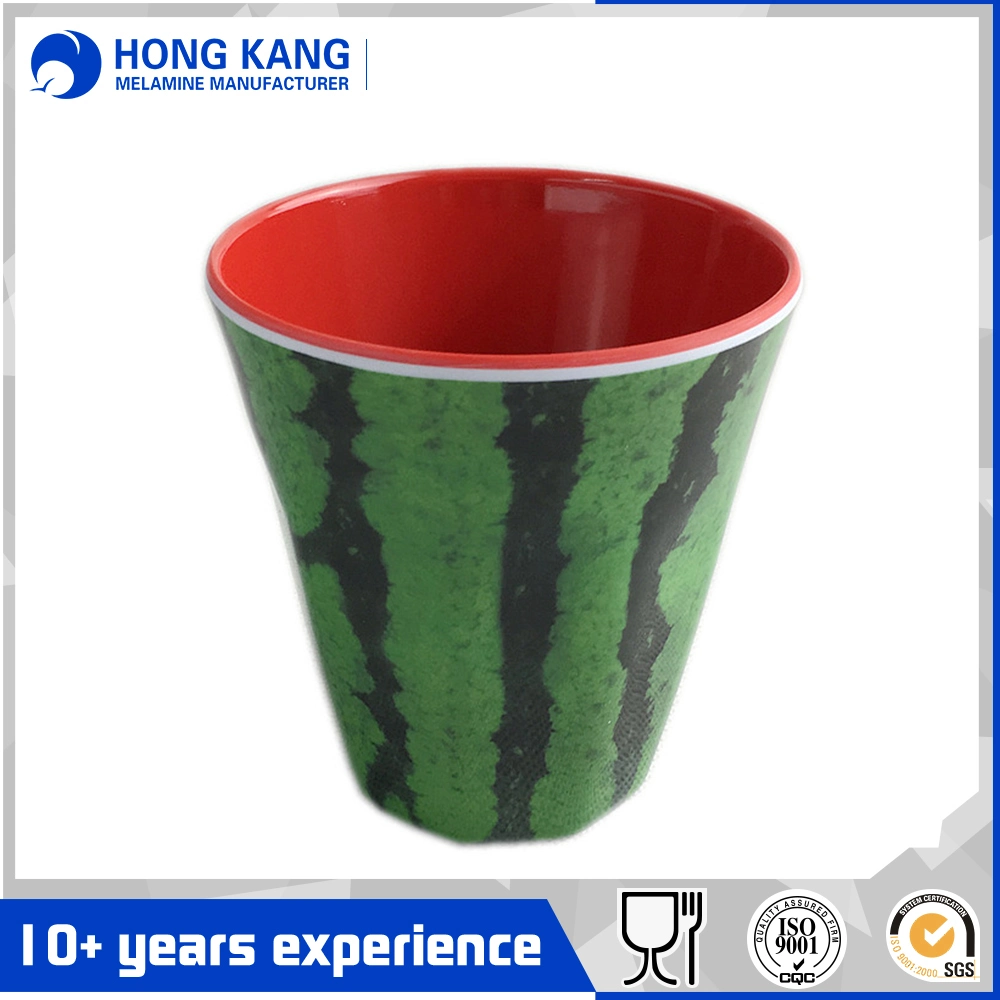 Two Tone Melamine Mugs with Watermelon Design