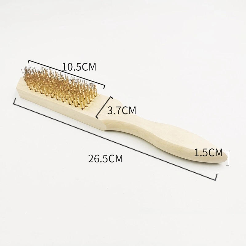 Manual Steel Brush with Wooden Handle