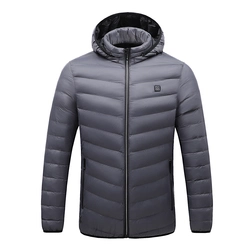 Comercio al por mayor moda Zipper Windproof calefacción cubra Camisa calefactora batería eléctrica Mens USB con el Invierno de calor para calentar el cambio de chaqueta