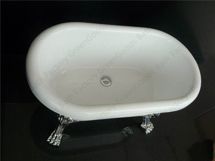 CE Factory Supplier Contemporary Design Acrylic Bathtub Small Size Freestanding Soaking Baby Clawfoot Bath