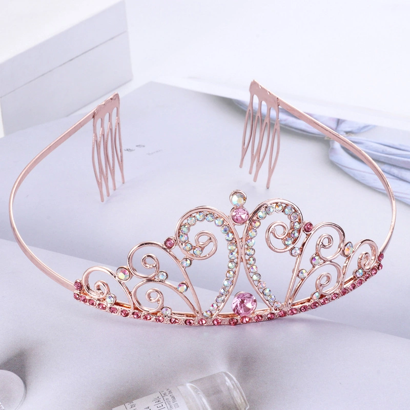 Children Fashion Crystal Crown Headband Hair Accessories Headdress Party Supplies Jewelry Gift