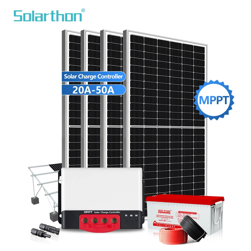 Sistema doméstico de 12 V/24 V com regulador solar MPPT Stcm 20A