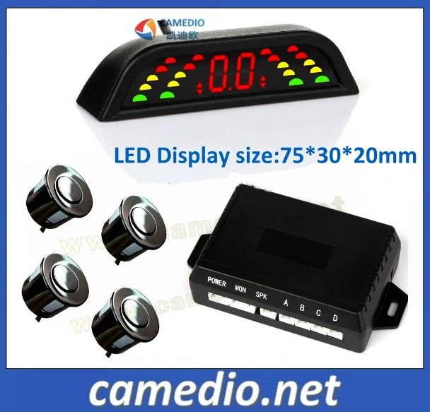 Calientes! Auto Reverse universal del Sensor de estacionamiento con pantalla LED de tres colores &amp;Alarma por Bibi sonido