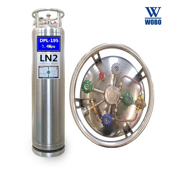 304 Stainless Steel Vertical Liquid Oxygen Cryogenic Insulated Cylinders