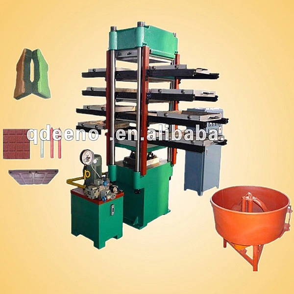 Rubber Floor Tile Making Machine / Rubber Mat Hydraulic Machine / Plate Vulcanizing Machine