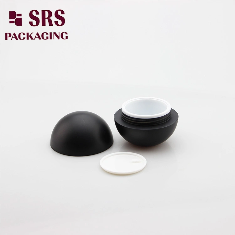 Matte Black Color 5g 50g Cosmetic Ball Jar for Eye Cream