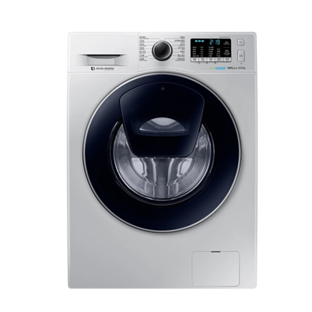 10kg Home Laundry Clothes Full Automatic Washing Machine Stainless Steel Drum Front Loading Washer