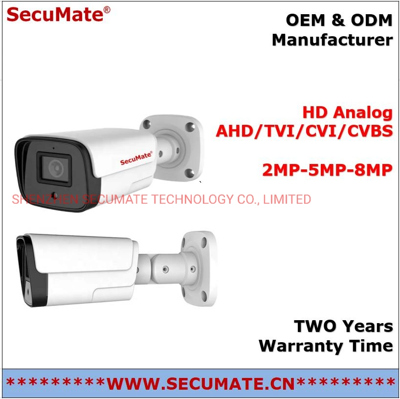 Secumate Surveillance 2MP 5MP 4K CCTV Security Waterproof Ahd Video Bullet Camera with Fix Lens From CCTV Camera Supplier