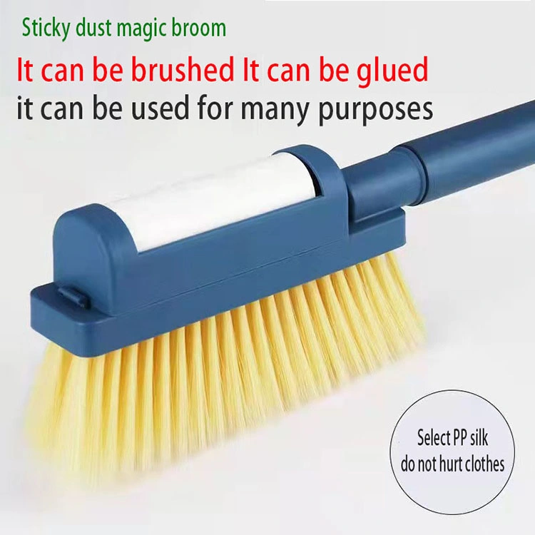 2 in 1 Household Magic Broom Cleaning Brush Sticky Dust Collector 10cm Replaceable Cores Dust Lint Rollers