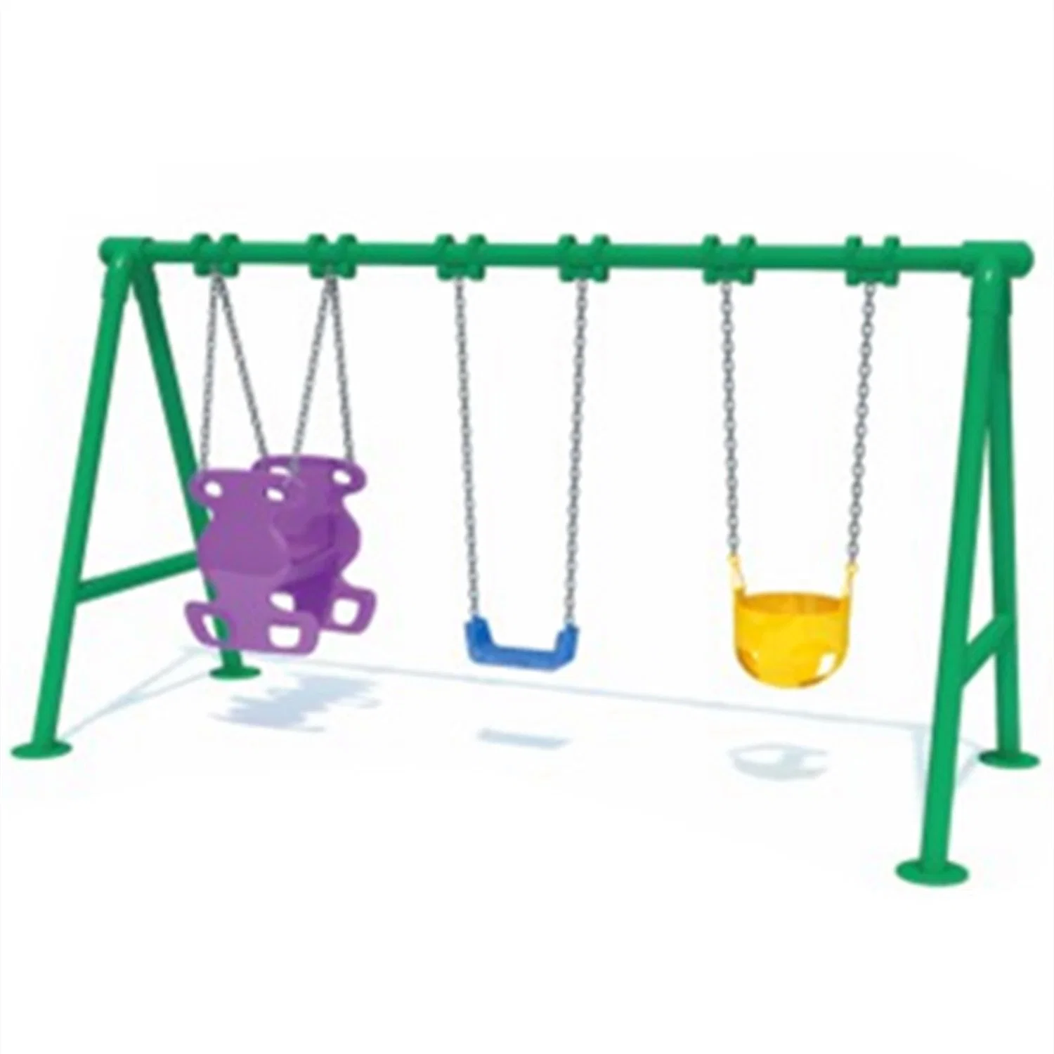 Outdoor Playground Equipment Kids Amusement Park Slide Swing Set