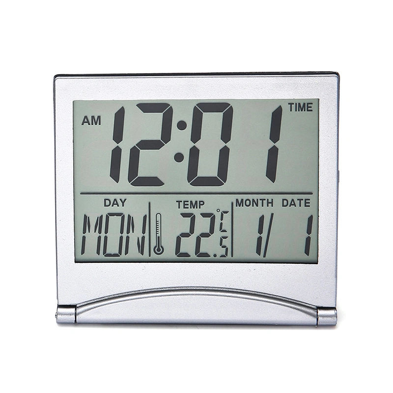 Color ABS Material LCD Screen Digital Table Clock for Office