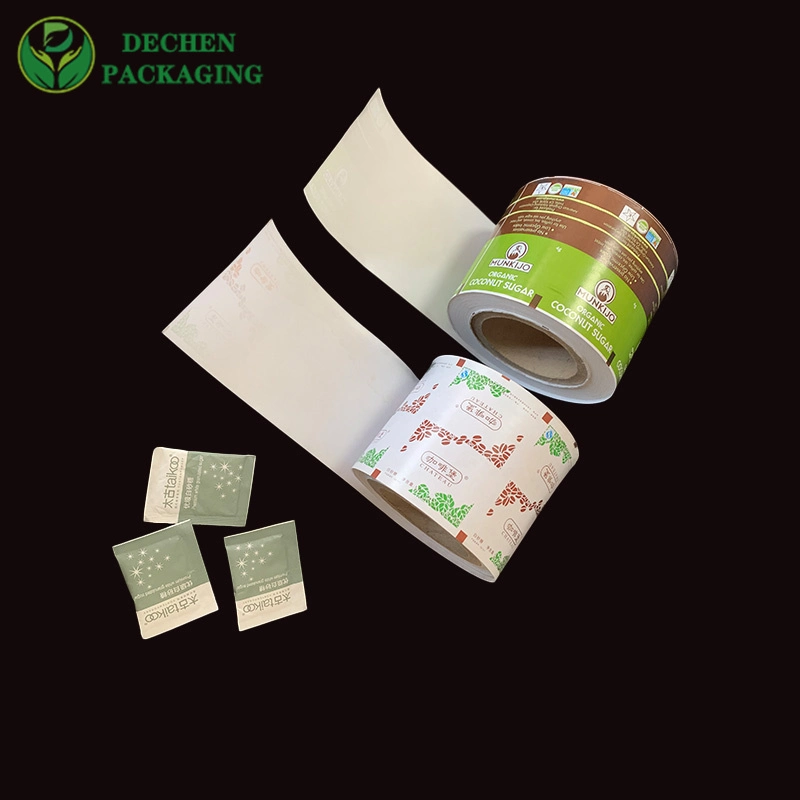 Sugar Stick Packets Sachet Roll for Custom Stickers Making Drinking Straw Pack Coated Paper in Rolls