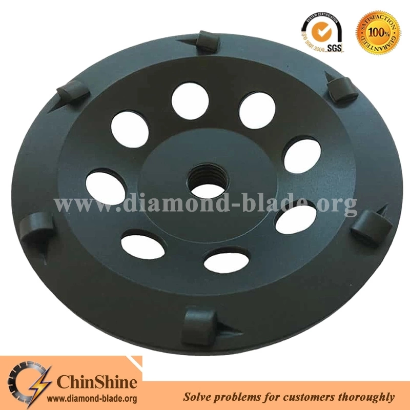 Herramienta de diamante de alta calidad Chinshine Fila PCD Taza de Rueda para trituración de concreto