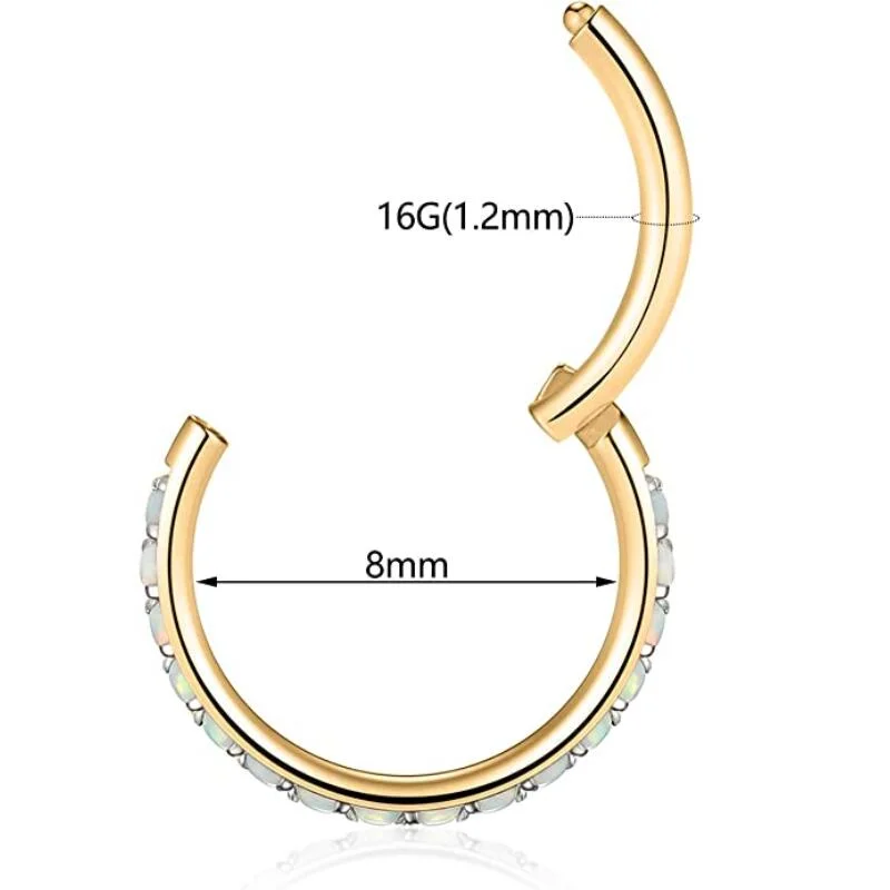 Heißer Verkauf 316L Chirurgische Edelstahl Schmuck Modeschmuck aufklappbar Segmentring