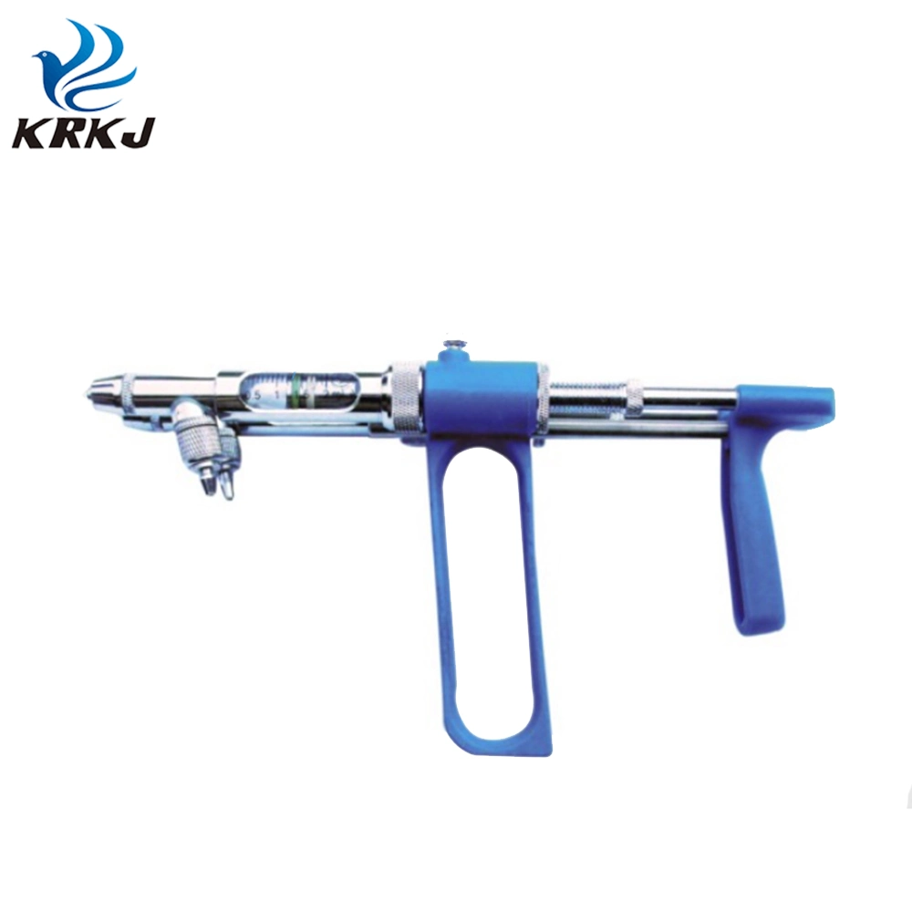 Automatic Dual Barrel Vaccinator Continuous Animal Injection Syringe