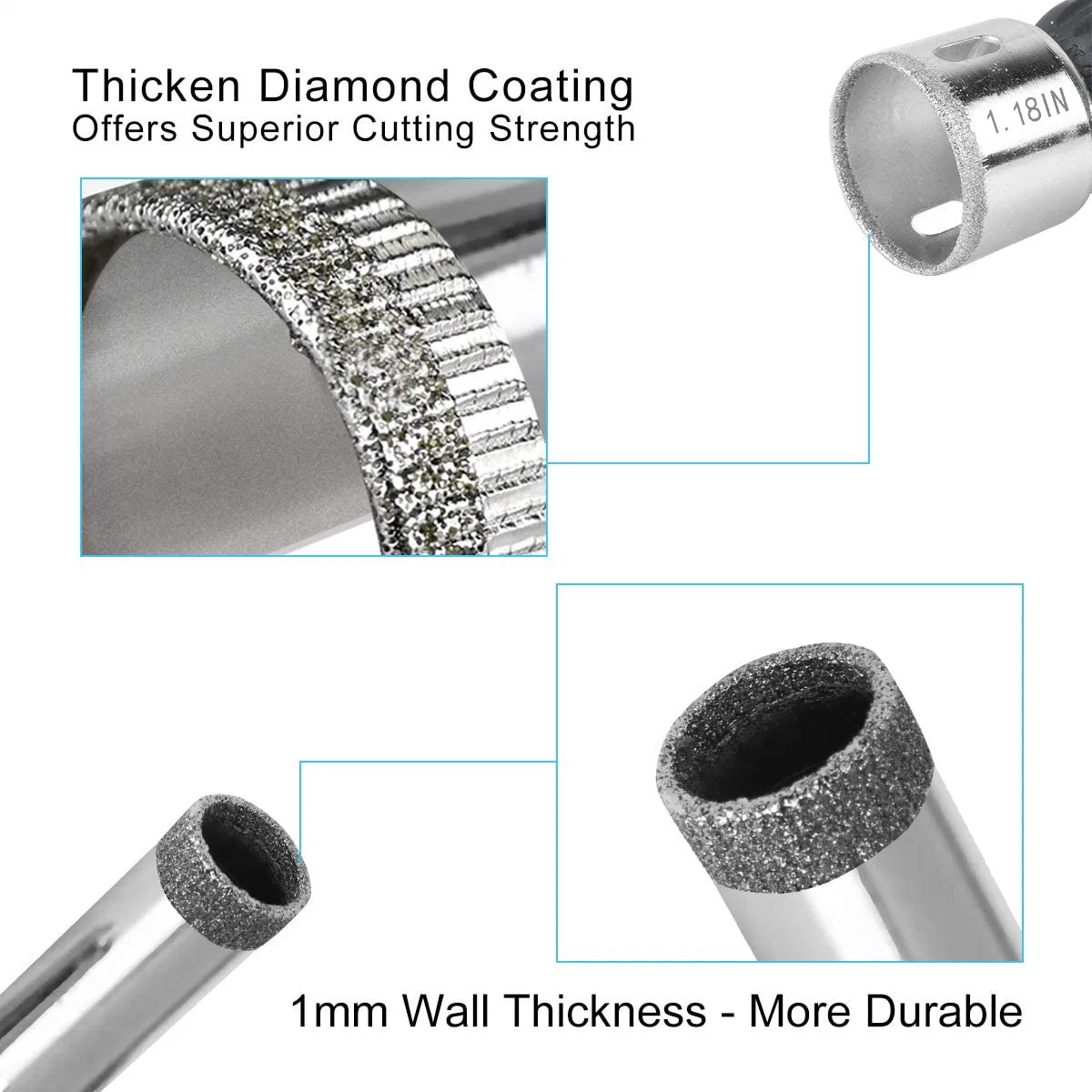 4mm-45mm Diamant beschichtete Bohrlochsäge Bits Sortiment Set Marmor Fliesen Glas Lochsägen Werkzeug für Porzellan Bohren Power Tools