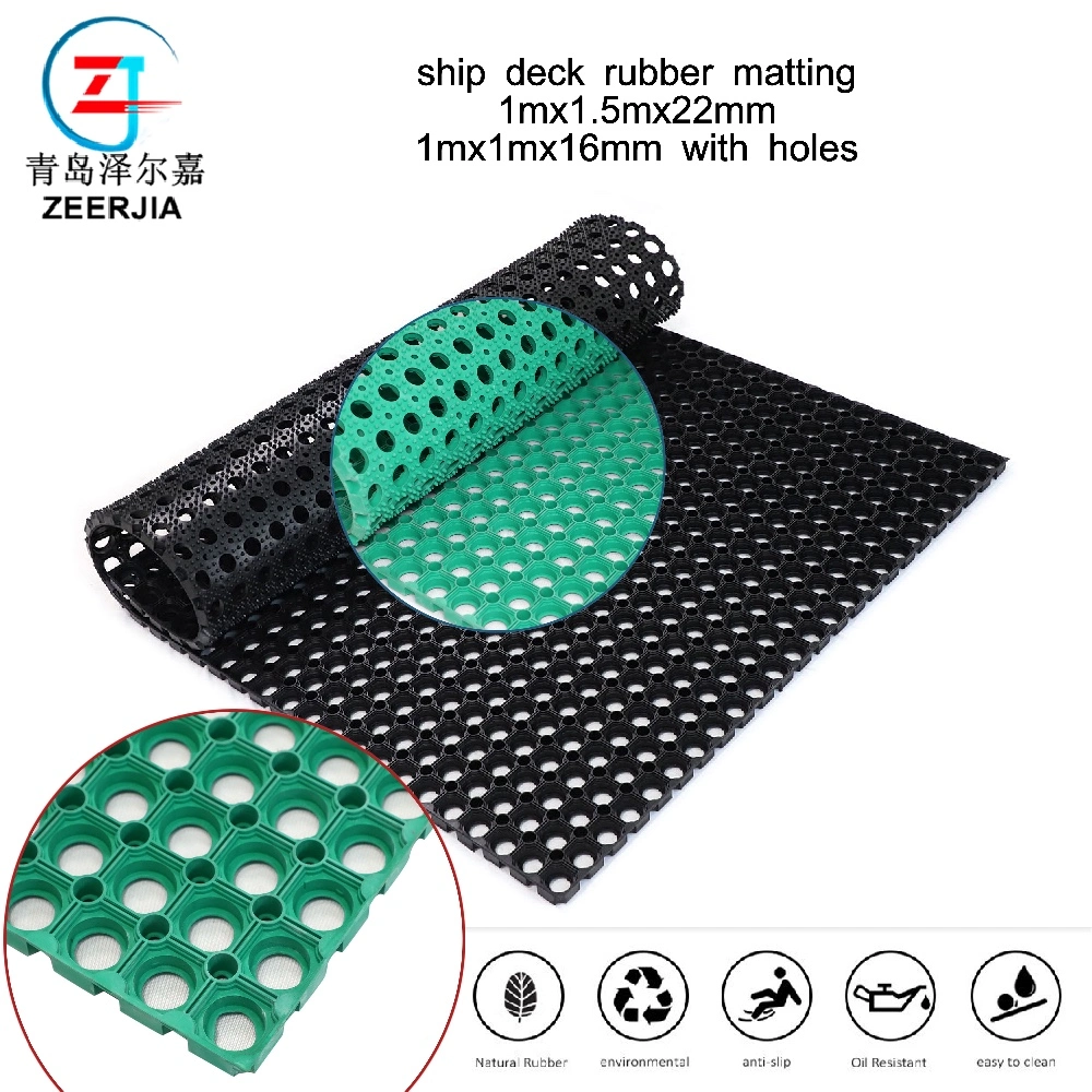 Interlocking Skid Proof Wear Resistant Anti-Slip Rubber Mat for Ski Resorts