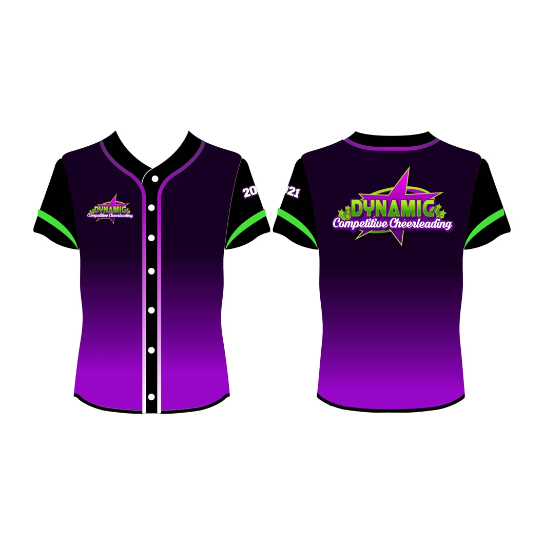 New Style Softball Women's Girl's Jerseys Design Custom Name Number Sublimation Full Button Printed Baseball Jersey