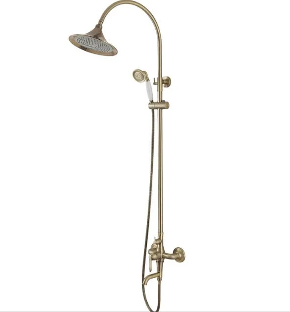 New Style Bathroom Luxurious Brass Antique Shower Faucet Set