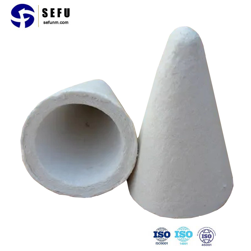 Sefu China Fibra Cerâmica Silicato de alumínio Fabricação de cerâmica de fibra toque o cone do rolamento