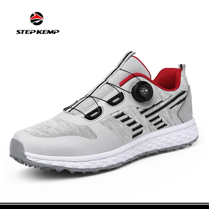 Wholesale/Supplier Rotation Waterproof Spikes Flyknit Upper Golf Shoes Ex-23G1016