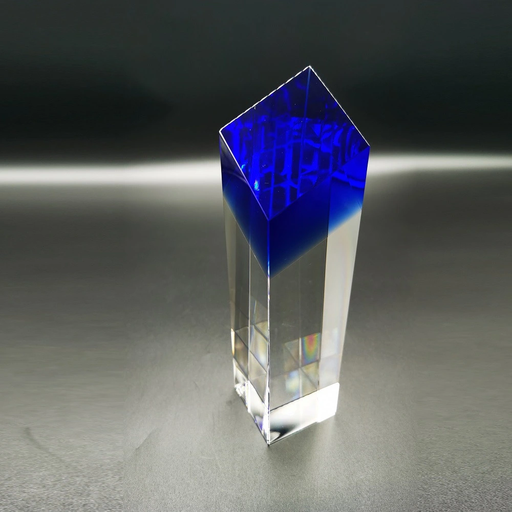 Crystal Trophy Empire Tower Award with Diamond Black Base