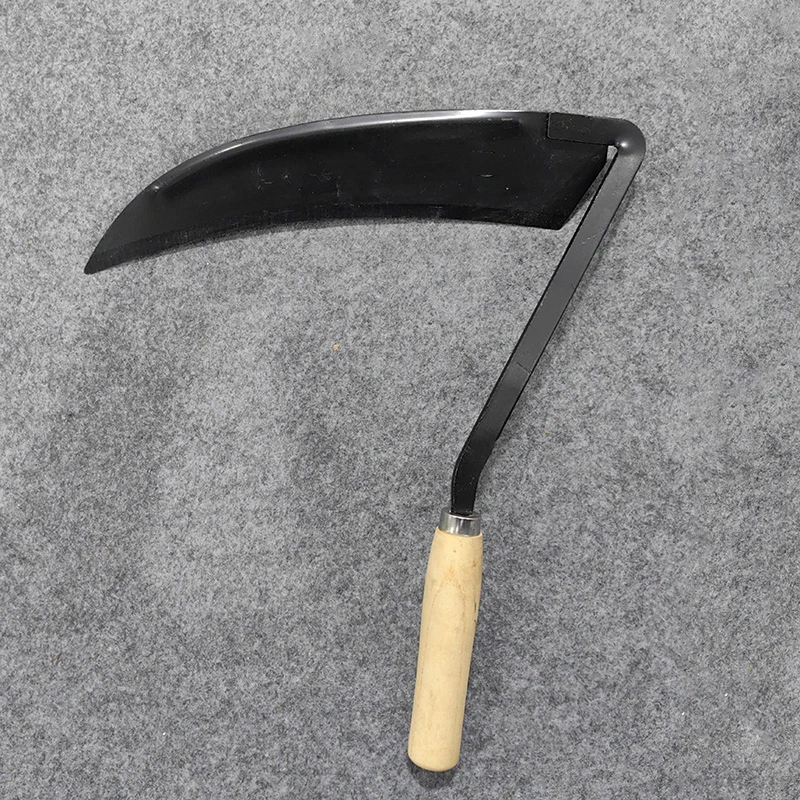 High Quality Grass Sickle Agriculture Harvest Hand Sickle Wood Handle Garden Tools for Weeding