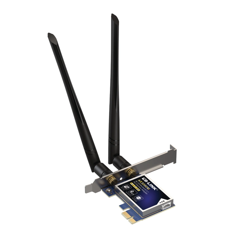 بطاقة LB link BL-X50BT WiFi6 PCIe لكمبيوتر سطح المكتب AX3000، Bluetooth 5.1، ذاكرة الوصول السريع 3، 802.11AX محول لاسلكي ثنائي النطاق مع MU-MIMO، زمن الانتقال فائق الانخفاض