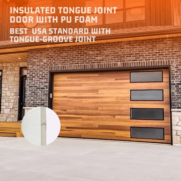 Cheap American Standard Insulated Panel Fingerproof Hurricane Impact Residential Garage Doors