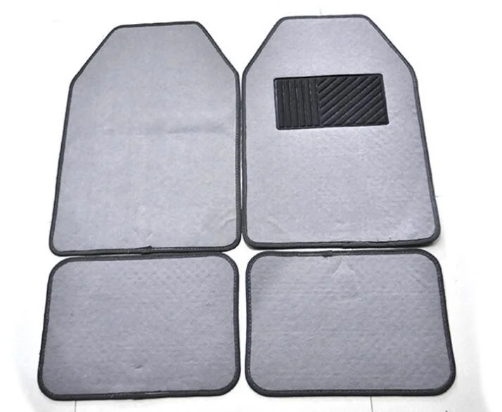 4PCS/Set Car Mats Black المطاط السجاد الأسود مع PVC للسيارة الرياضية متعددة الاستعمالات