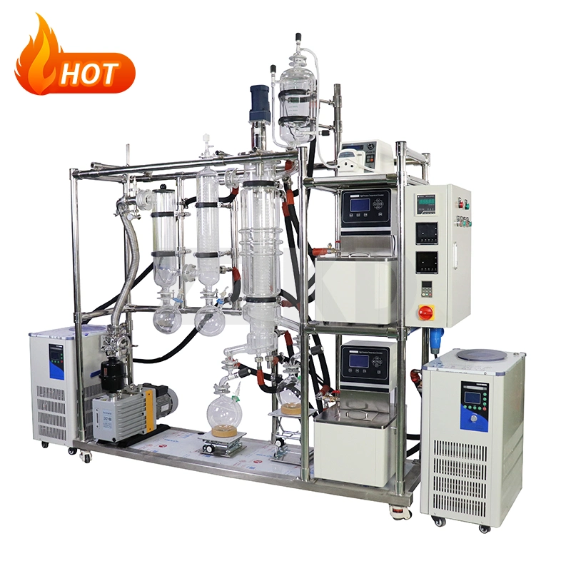 Fully Customizable Pilot Production 0.22m2 6&prime; &prime; 2.0~6.0L/H Short Path Wiped Film Lab Turnkey System Thin Film Short Path Molecular Distillation