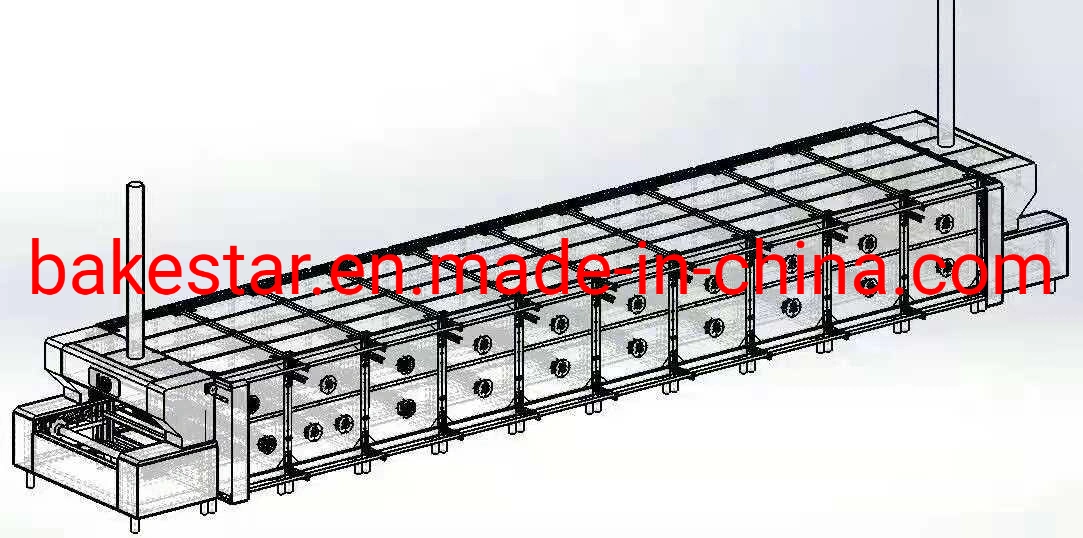 Multi-Deck Food Conveyor Oven Production Line for Pizza Bread