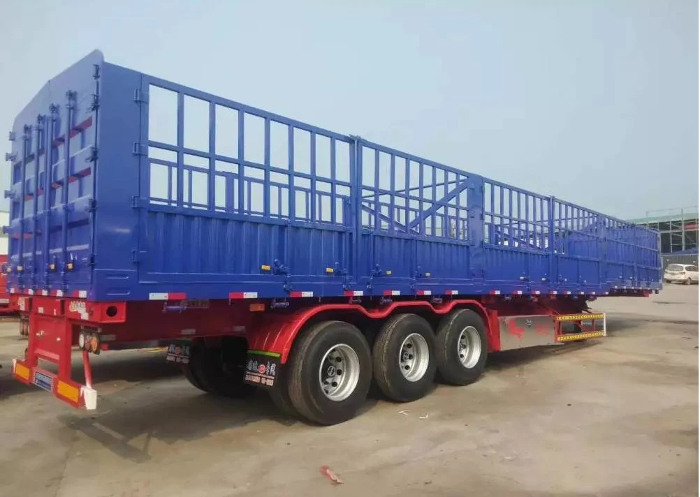 20FT 40FT 14m 3/4 Essieux Semi-Remorque De Carrasorie Fence Semi Trailer