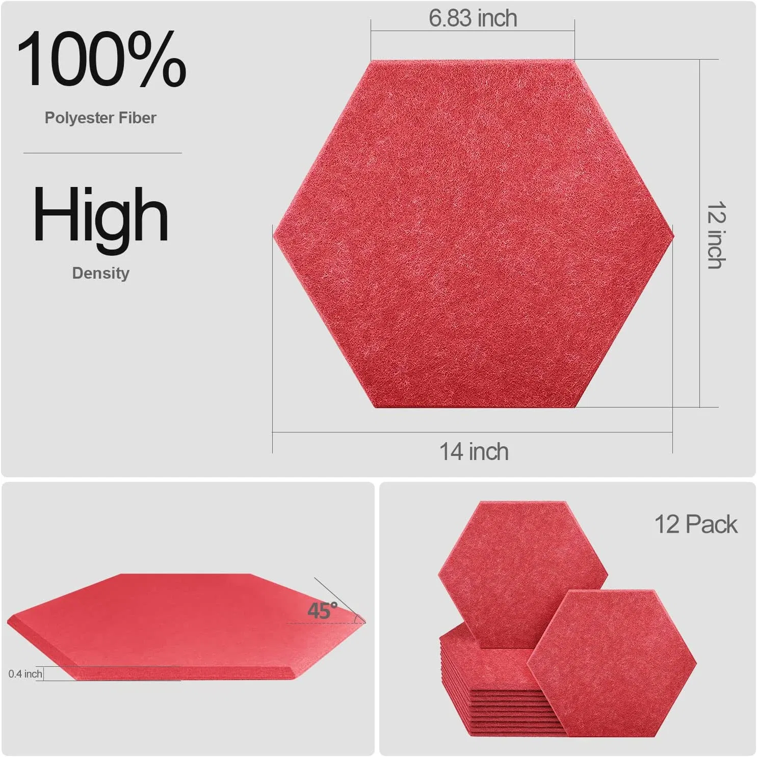 Eco Acoustic Solution 100% Polyester Fiber Pet Felt Acoustic Panels Sound Absorption Acoustic Panel Deco Board