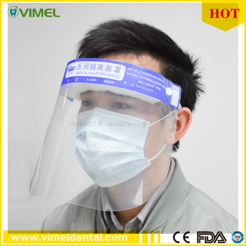 Protector facial desechable con esponja Máscara Traje de aislamiento