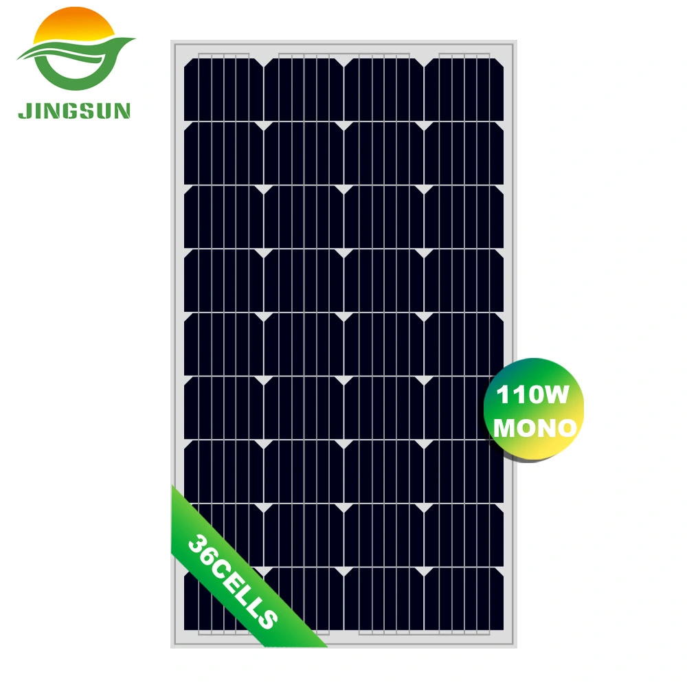 Mono Jingsun Panel Solar de 110W con IP65 caja de empalmes