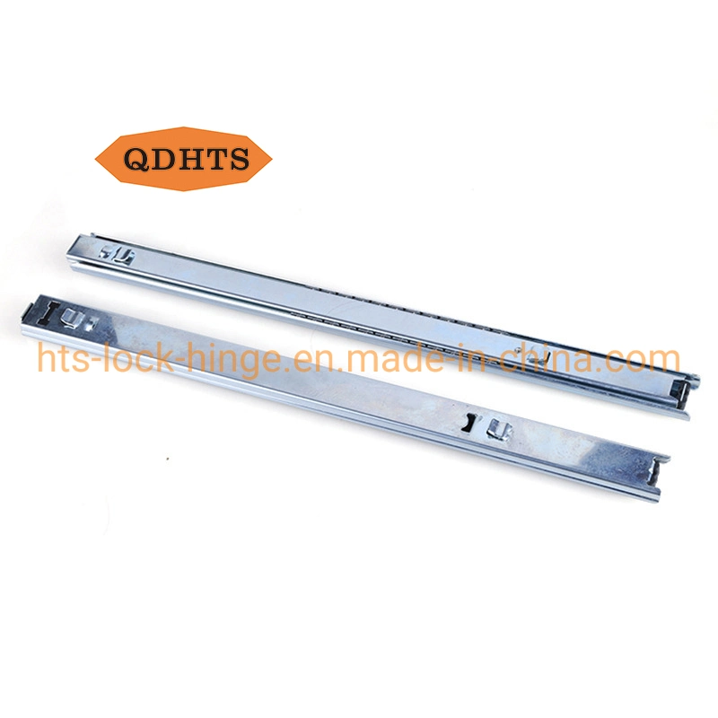 Furniture Hardware New Products Black Steel/Iron 35/45mm Three Fold Ball Bearing Soft Self Close Telescopic Kitchen Cabient Rail Full Extension Drawer Slides