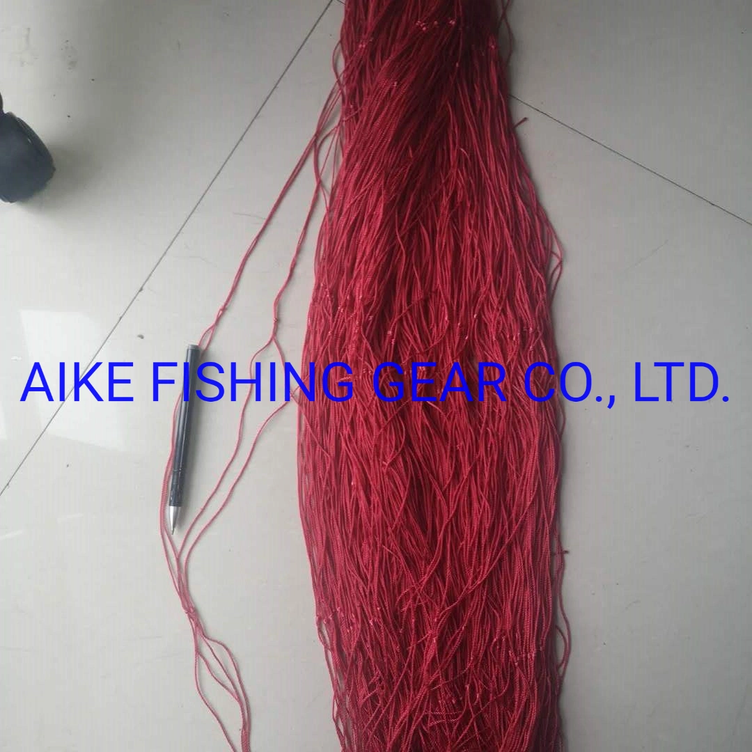 Redes de Pesca de Pez Espada Venta caliente, hilos de nylon, 210D/36telas 200mmsq 150MD 100m, Lengthway, doble, el color rojo.