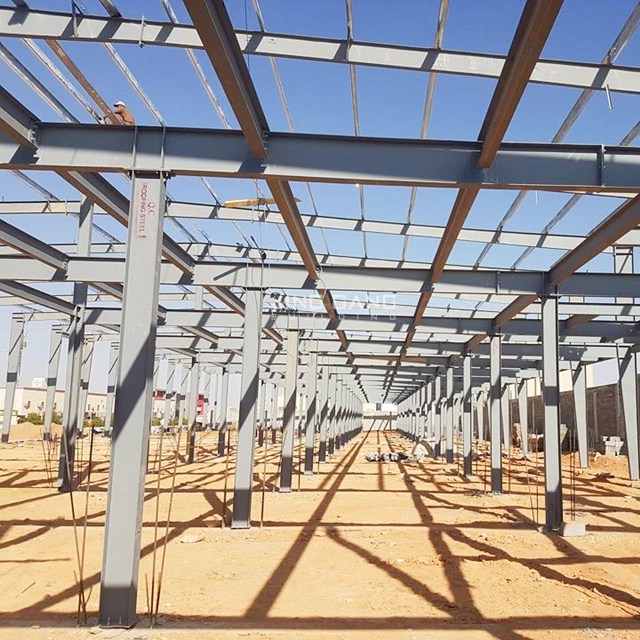 La estructura de acero galvanizado Q235 T355 H Galpón de acero de sección Construcción metálica de almacenamiento para el Taller de almacenes prefabricados