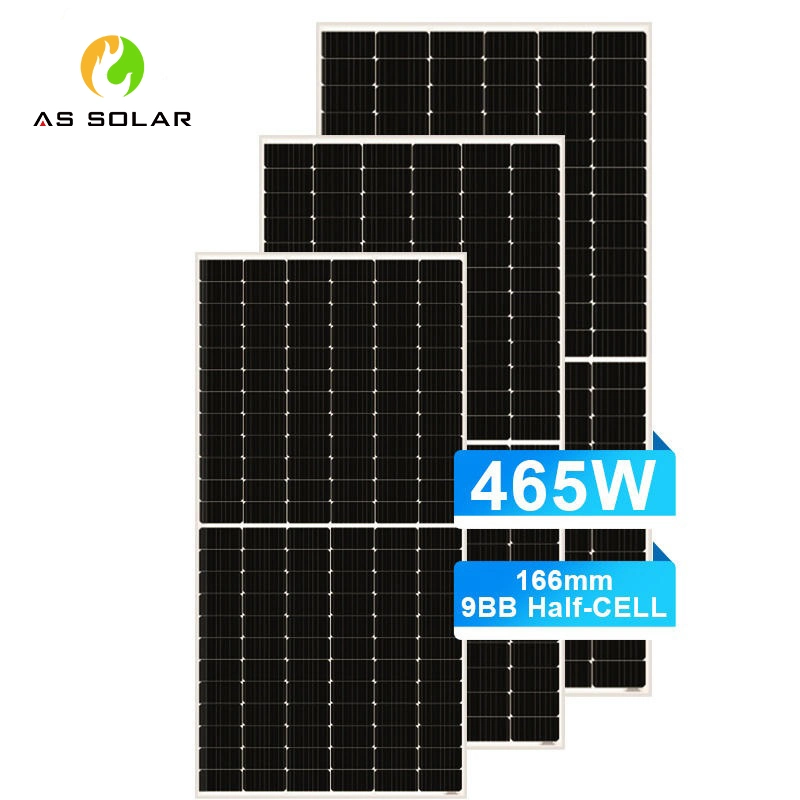 Painel Solar 465 Watts de uma célula de grade Tamanho personalizado de novo o aterramento elétrico a folha de cobertura do painel solar Produto para Bomba de Água