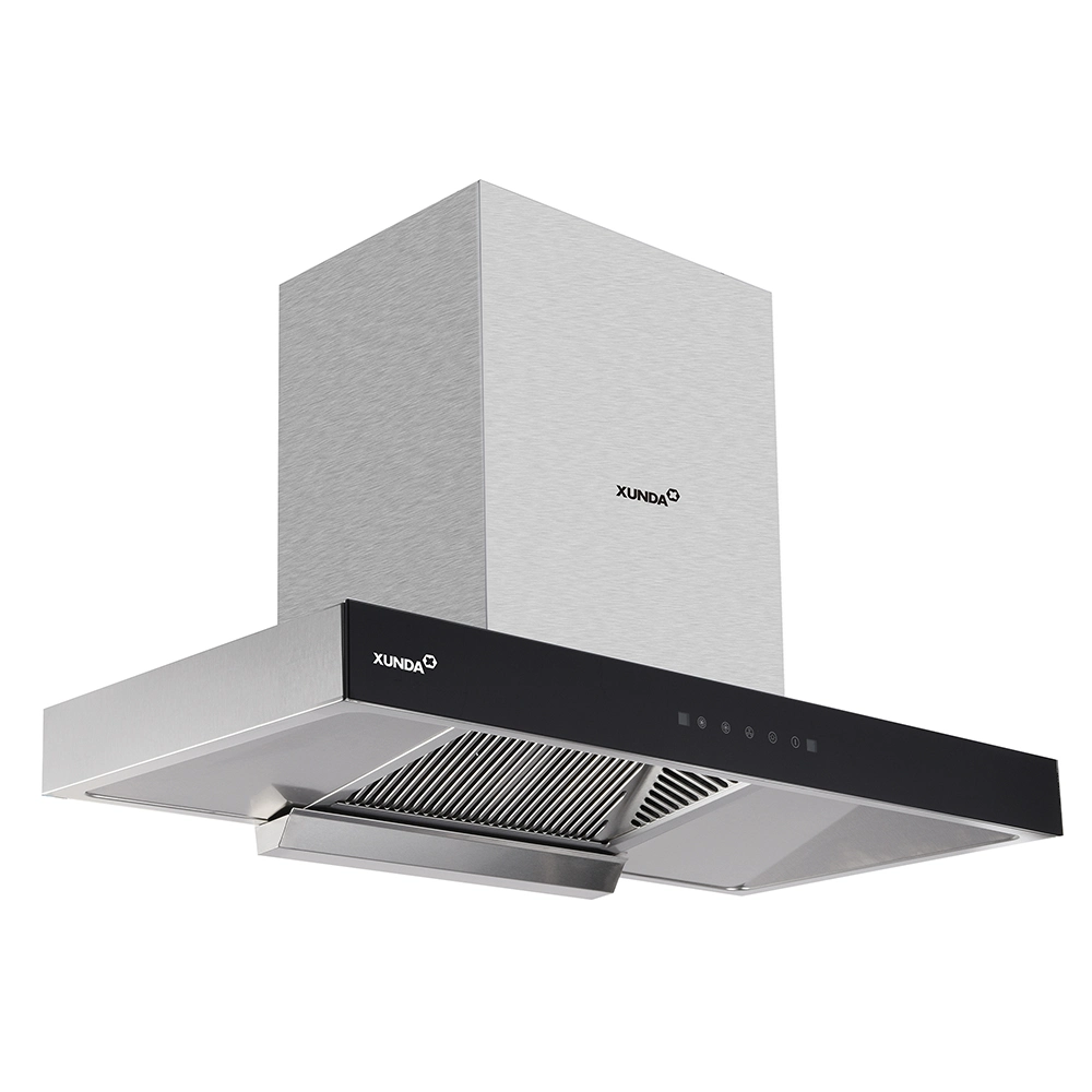 أداة المطبخ ذات غطاء المحرك Xunda Range Hood العادم مروحة التهوية الجزيرة إعادة التدوير غطاء المحرك