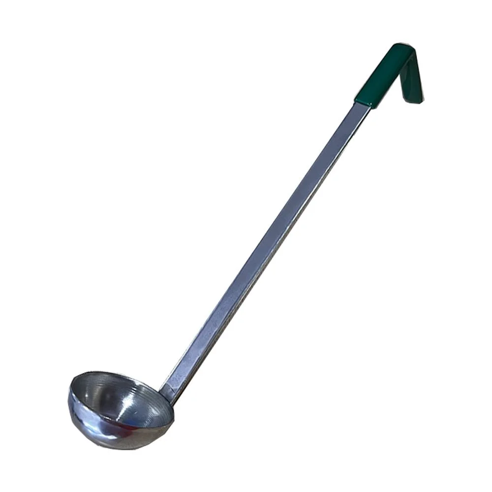 Stainless Steel Soup Ladle Straight Hook Heat-Resist DIP Plastic