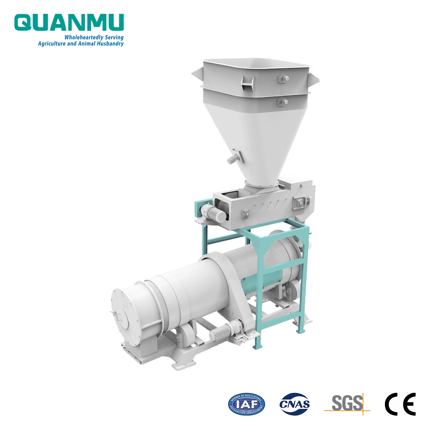 Best Price of Floating or Sinking Fish and Aquatic Animal Feed Continuous Horizontal Rotary Drum Liquid Sprayer in Spraying Equipment with CE Certification