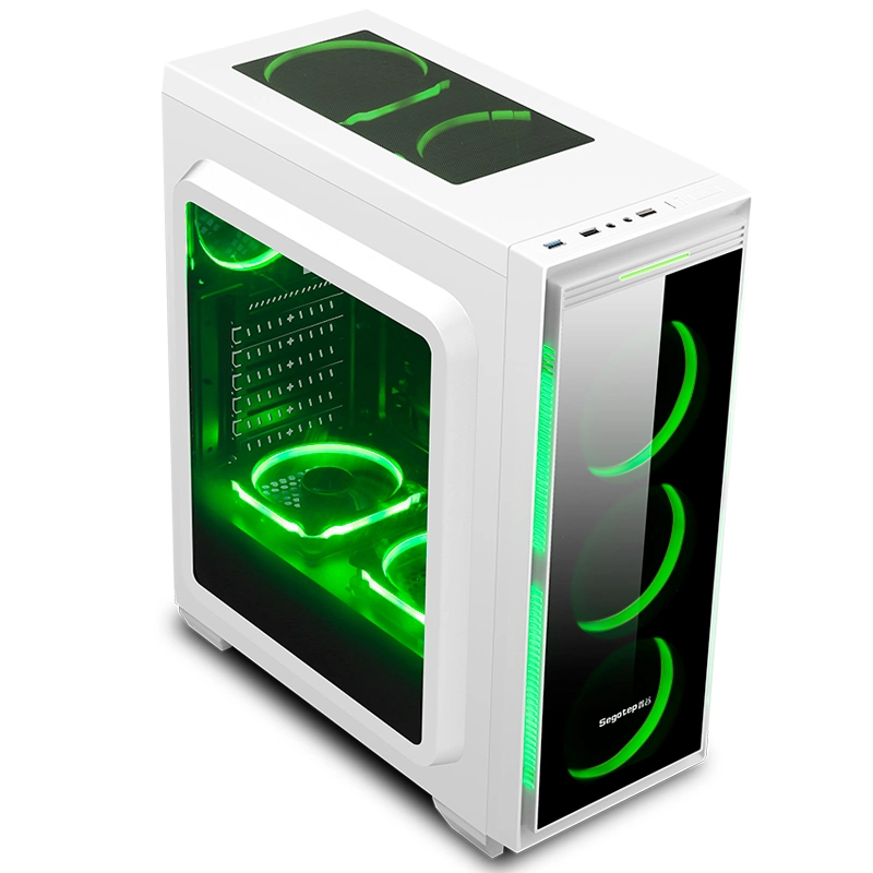 L'ITX micro ATX le châssis de bureau USB 2.0 Cas de l'ordinateur ATX transparent