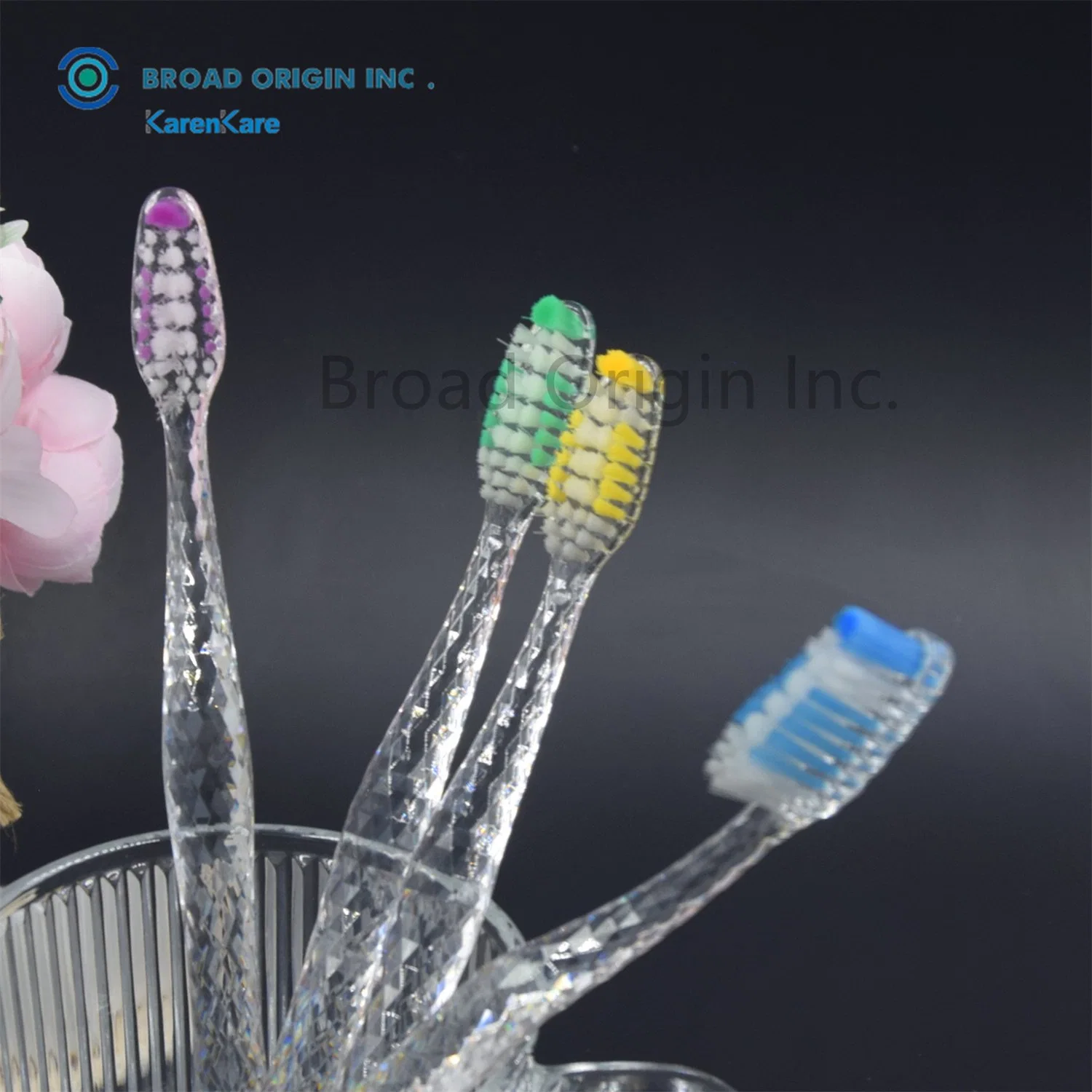 High Grade PETG Material Crystal Toothbrush, Ultra Clear and Transparent, Soft Bristles BPA Free