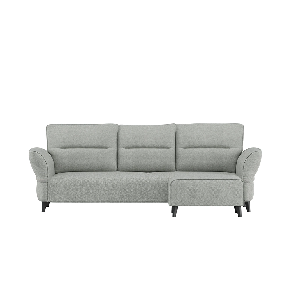 Modern Sofa Set with Roll Arm with Linen Fabric, with Ottoman