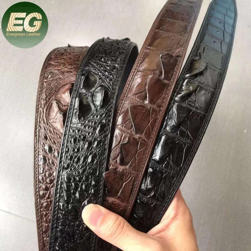 Rco03 Luxury Brand Logo Custom Manufacturer Designer Belts Men Without Buckle Exotic for Fashion Genuine Alligator Crocodile Leather Belt